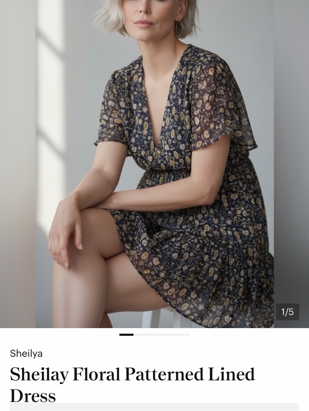 Sheilay Floral Patterned Lined Dress
